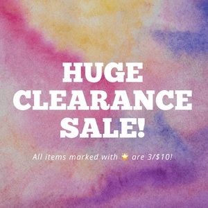 HUGE CLEARANCE SALE